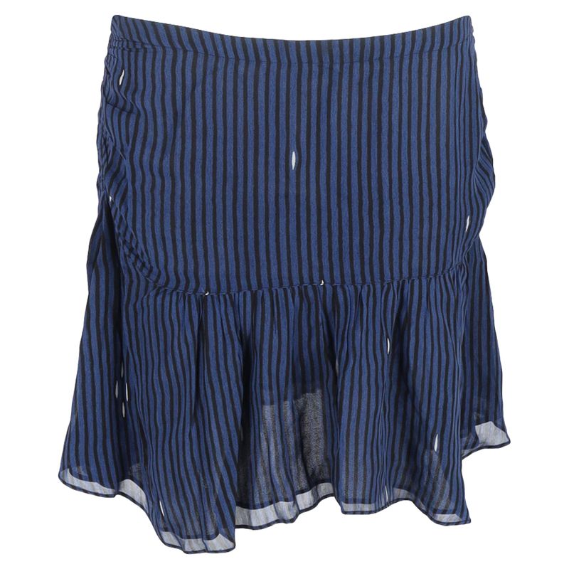Isabel Marant Navy And Black Striped Mini Skirt